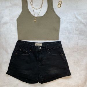 Gap 3” Black Denim Shorts